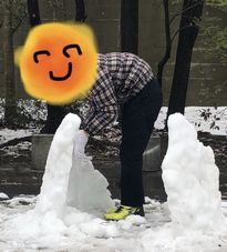 先週の雪の日に! 先週の雪の日に!