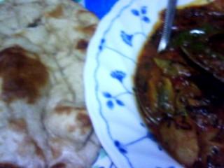野菜カレーとチャパティ